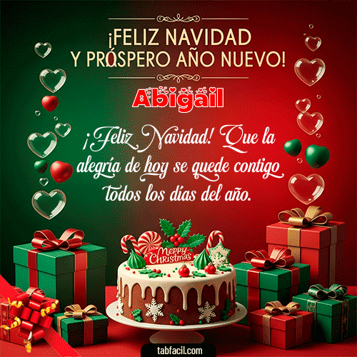 GIF de Abigail - Feliz Navidad y Próspero Año Nuevo