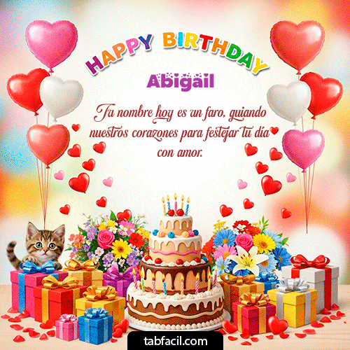 Feliz Cumpleaños Abigail GIF