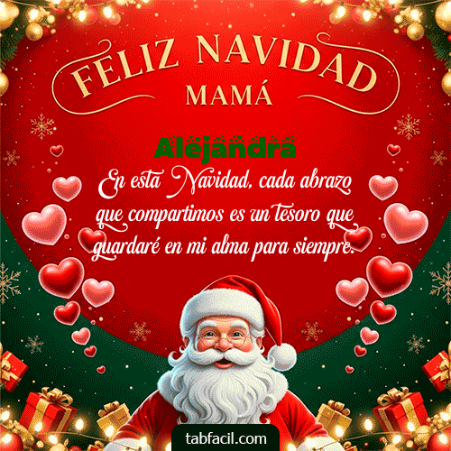 GIF Animado de Feliz Navidad para Alejandra - Feliz Navidad Mamá