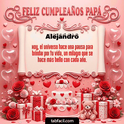 GIF Animado de Feliz Cumpleaños para Alejandro - Feliz Cumpleaños Papá