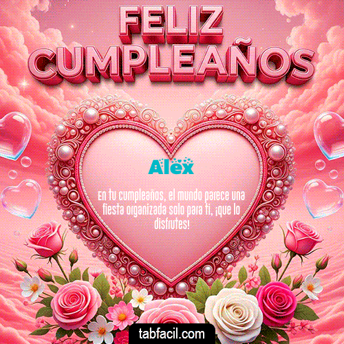 Ver GIF de 🎂 Feliz Cumpleaños GIF de Alex - 🎂 Feliz Cumpleaños