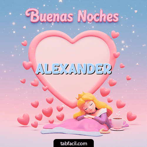 GIF de Alexander - Buenas noches corazón