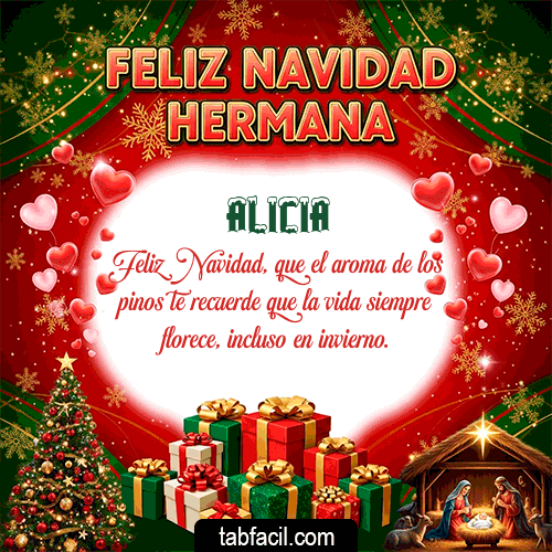 Ver GIF de Feliz Navidad Hermana GIF de Alicia - Feliz Navidad Hermana