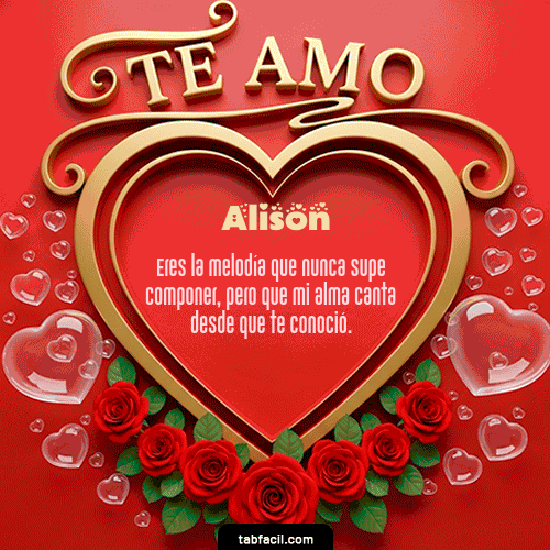 GIF Animado de Feliz Dia Amor para Alison - Te Amo