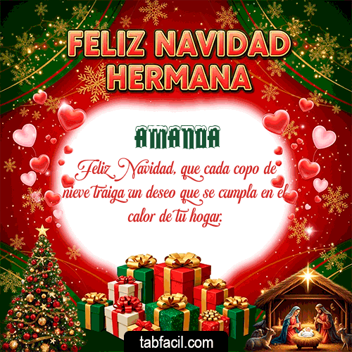 Ver GIF de Feliz Navidad Hermana GIF de Amanda - Feliz Navidad Hermana