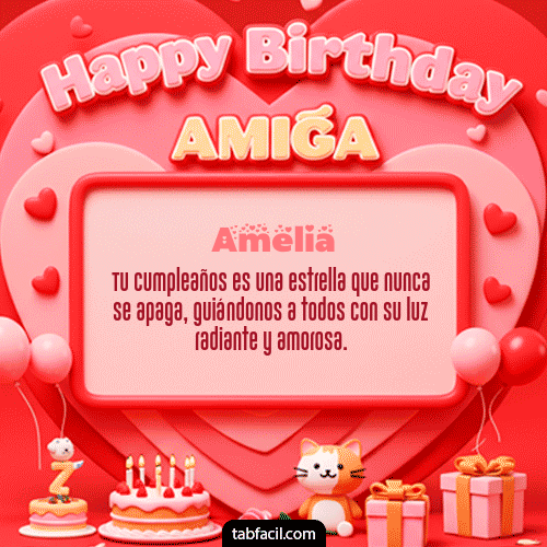 Ver GIF de 🍰 Happy BirthDay Amiga GIF de Amelia - 🍰 Happy BirthDay Amiga