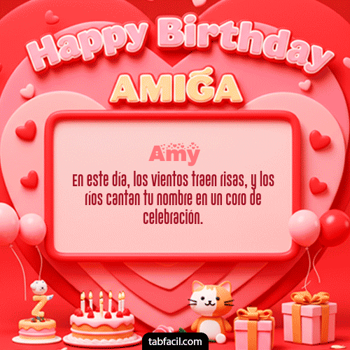 Ver GIF de 🍰 Happy BirthDay Amiga GIF de Amy - 🍰 Happy BirthDay Amiga
