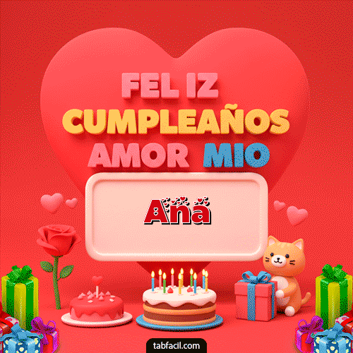 Ver GIF de 💖 Feliz Cumpleaños Amor Mio GIF de Ana - 💖 Feliz Cumpleaños Amor Mio