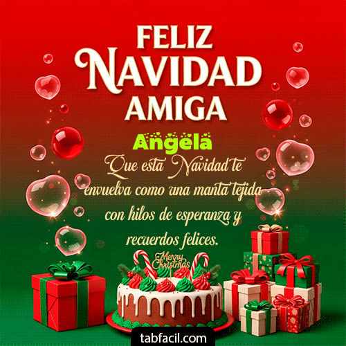 GIF de Angela - Feliz Navidad Amiga