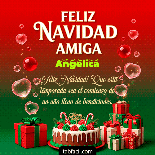 Feliz Navidad Angélica GIF