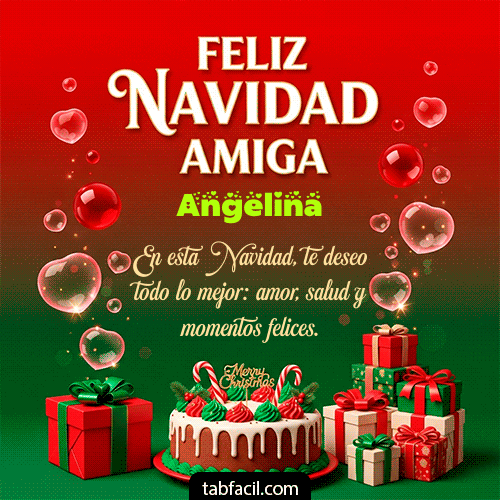 GIF de Angelina - Feliz Navidad Amiga