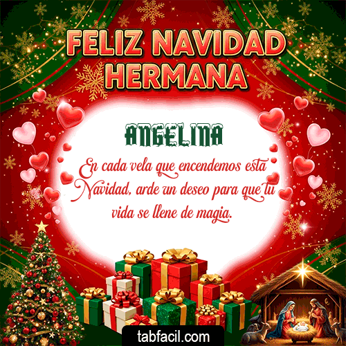 GIF de Angelina - Feliz Navidad Hermana