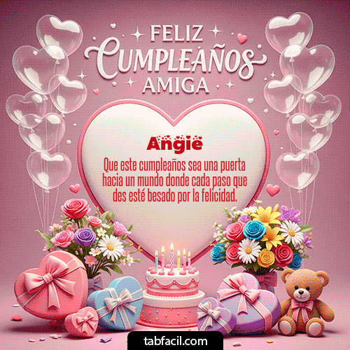 Feliz Cumpleaños Angie GIF