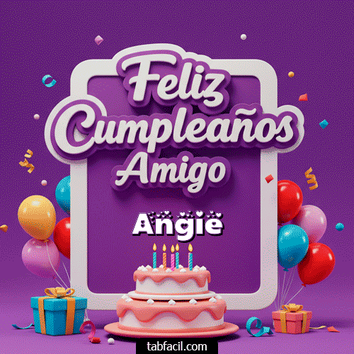 Feliz Cumpleaños Angie GIF