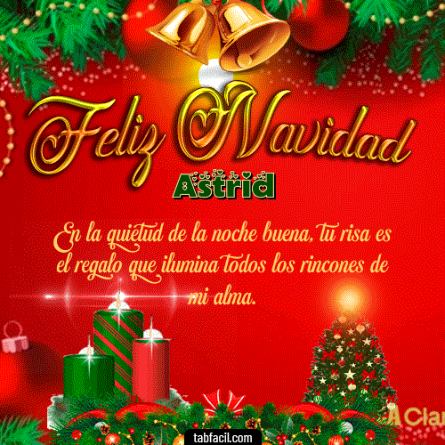 GIF Animado de Feliz Navidad para Astrid - Feliz Navidad
