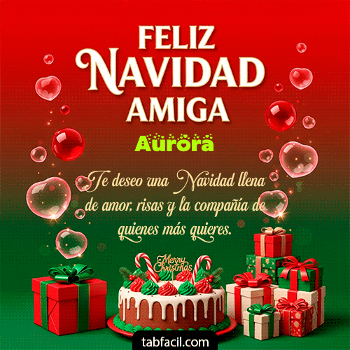 Feliz Navidad Aurora GIF