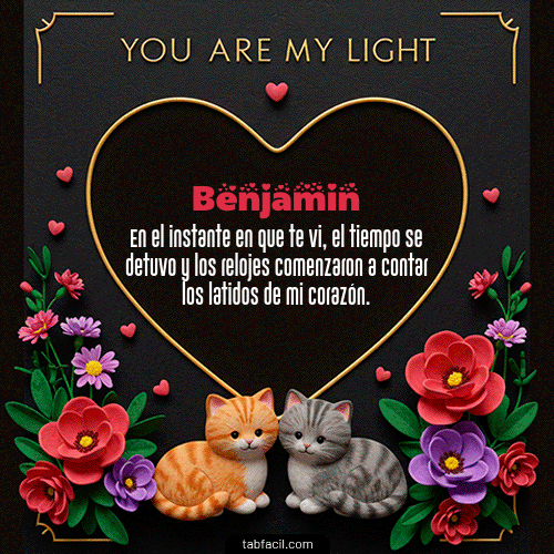 GIF de Benjamin - Tú eres mi luz