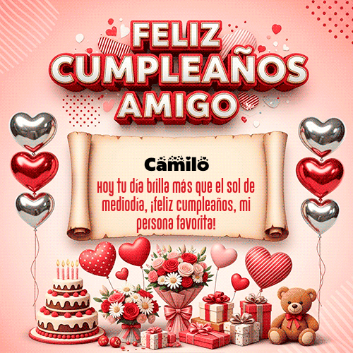 Feliz Cumpleaños Camilo GIF