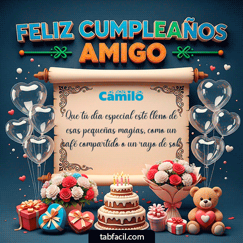 Feliz Cumpleaños Camilo GIF