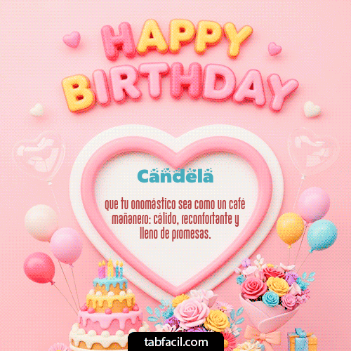 Feliz Cumpleaños Candela GIF