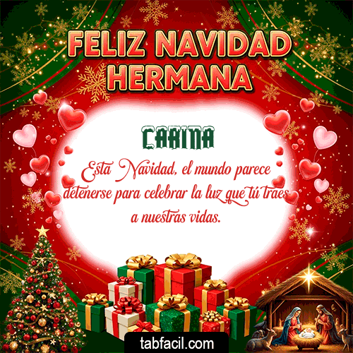 Feliz Navidad Carina GIF