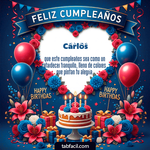 Feliz Cumpleaños Carlos GIF
