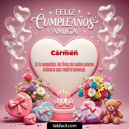 Feliz Cumpleaños Carmen GIF