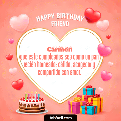 Feliz Cumpleaños Carmen GIF