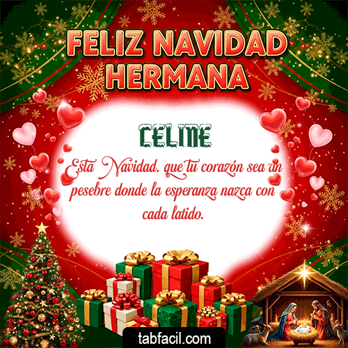 Feliz Navidad Celine GIF