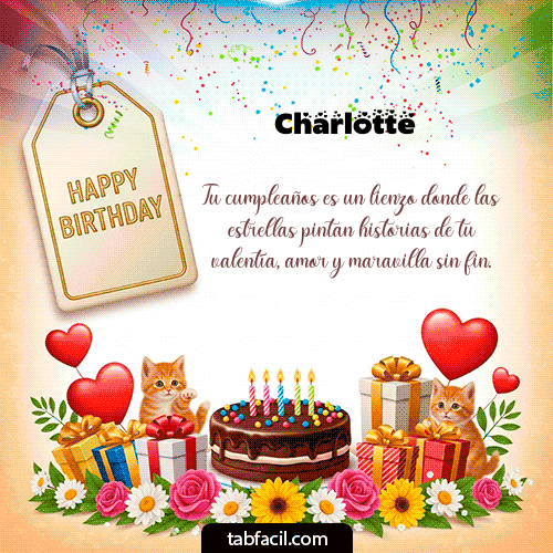 Feliz Cumpleaños Charlotte GIF
