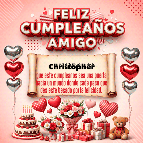 Feliz Cumpleaños Christopher GIF