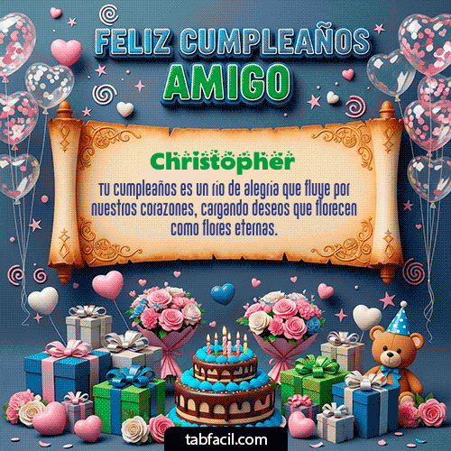 Feliz Cumpleaños Christopher GIF