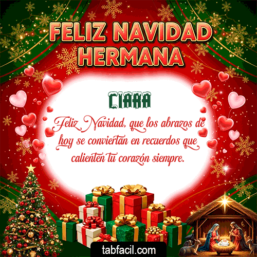 GIF de Ciara - Feliz Navidad Hermana