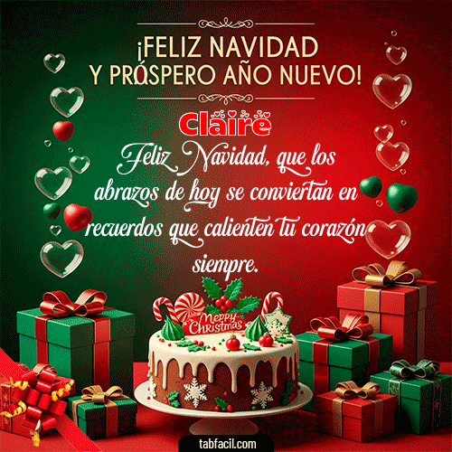 GIF de Claire - Feliz Navidad y Próspero Año Nuevo