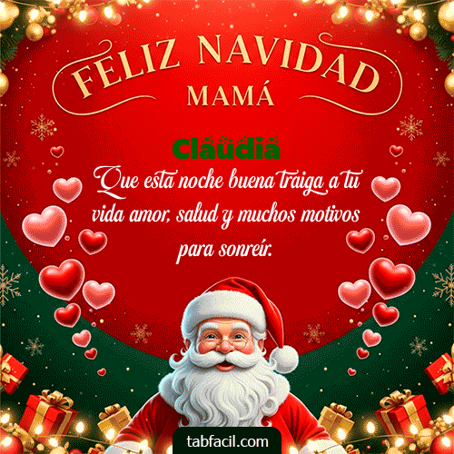 GIF de Claudia - Feliz Navidad Mamá