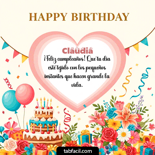 Feliz Cumpleaños Claudia GIF