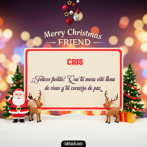 Feliz Navidad Cris GIF