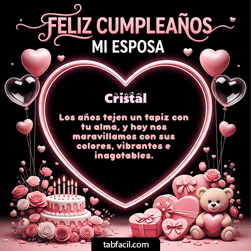 Feliz Cumpleaños Cristal GIF