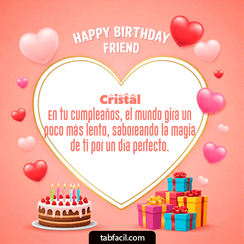 Feliz Cumpleaños Cristal GIF