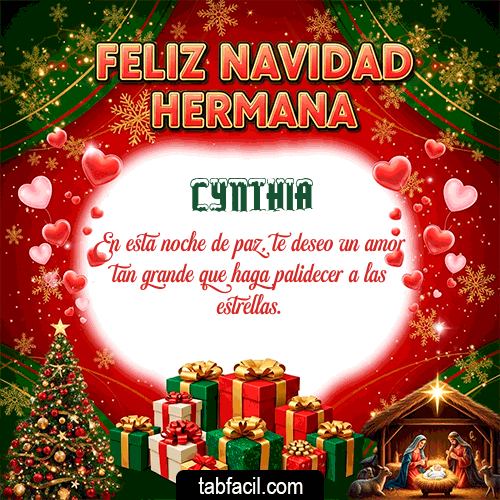 GIF de Cynthia - Feliz Navidad Hermana