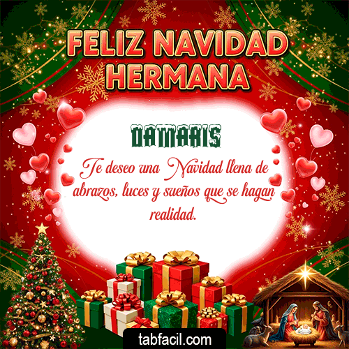 GIF de Damaris - Feliz Navidad Hermana