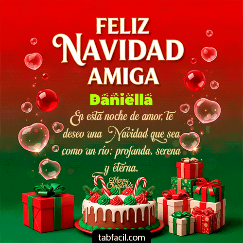 GIF Animado de Feliz Navidad para Daniella - Feliz Navidad Amiga