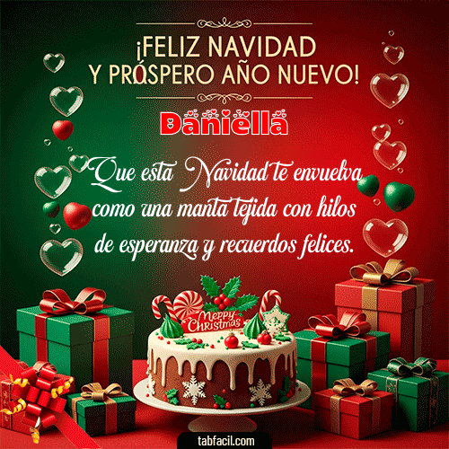 GIF Animado de Feliz Navidad para Daniella - Feliz Navidad y Próspero Año Nuevo