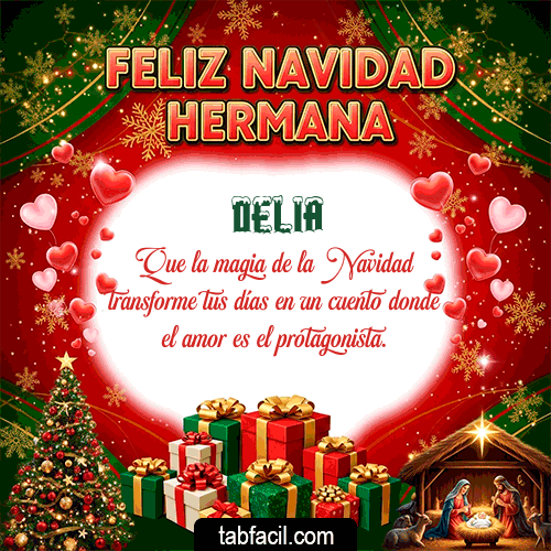 GIF de Delia - Feliz Navidad Hermana