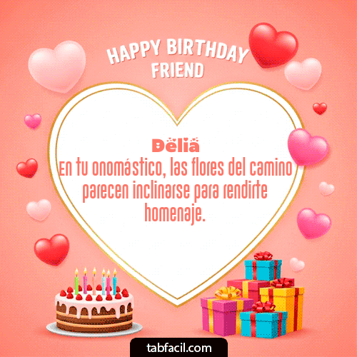 Feliz Cumpleaños Delia GIF