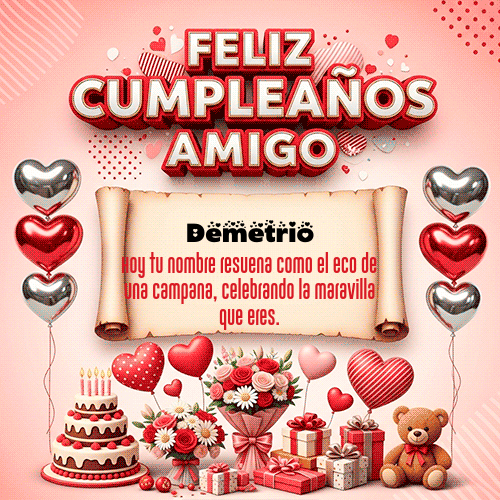 Feliz Cumpleaños Demetrio GIF