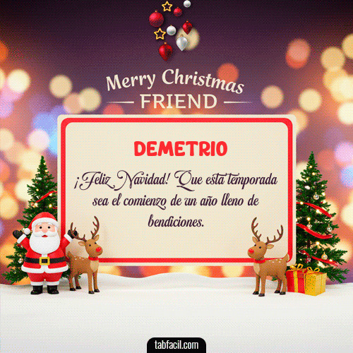 Feliz Navidad Demetrio GIF