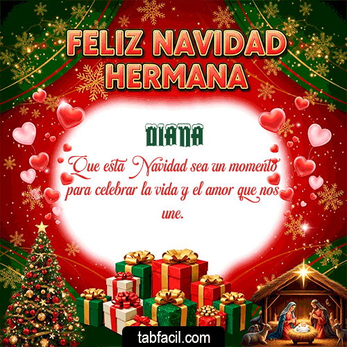 Ver GIF de Feliz Navidad Hermana GIF de Diana - Feliz Navidad Hermana