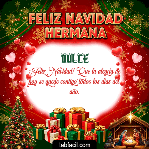 GIF de Dulce - Feliz Navidad Hermana