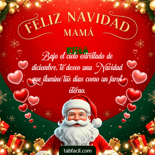 GIF de Elisa - Feliz Navidad Mamá